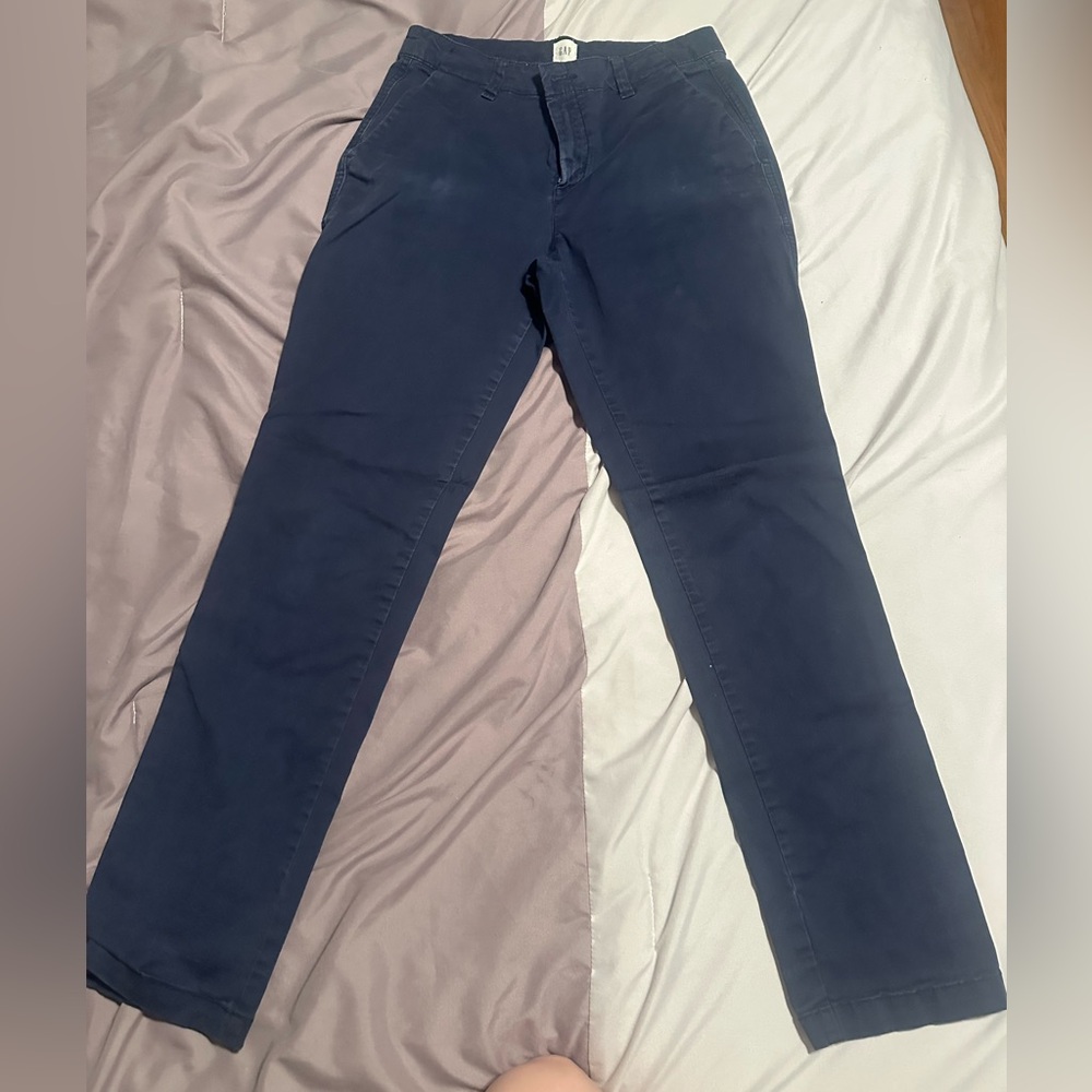 GAP Navy Girlfriend Chino Pants